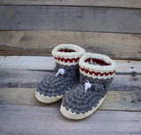 Wullyz Leather Trim Booties Size 2