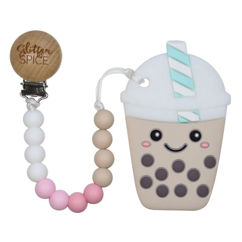 Glitter & Spice - Bubble Tea Teether (Pink)