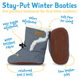 Heather Grey | Stay-Put Winter Booties