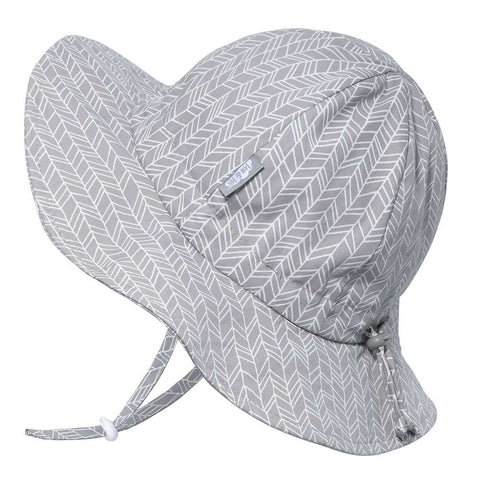 Grey Herringbone | Cotton Floppy Hat