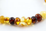 100% CERTIFIED BALTICAMBER Teething Baby Necklace | Polished Multi