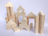 Solid Wood Unit Block Set With Storage Bag - 40 pieces