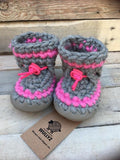 Wullyz Leather Trim Booties Size 0/1