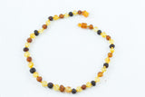 100% CERTIFIED BALTICAMBER Teething Baby Necklace | Raw Multi