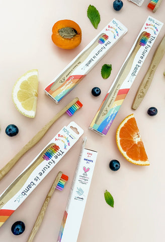 The Future is Bamboo Kid Rainbow Toothbrush